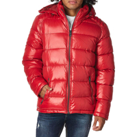 Veste matelassée d'hiver personnalisée pour homme, épaisse, style décontracté, à fermeture éclair, manches longues, légère, grande taille, type doudoune