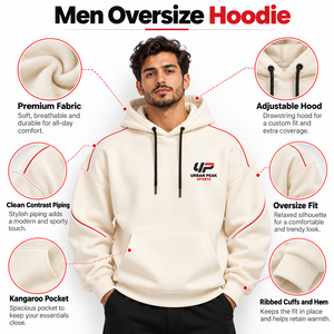 Sudadera con capucha oversize para hombre, con estilo de hombros caídos, construcción cómoda y silueta holgada para atuendos urbanos contemporáneos. - Product Image 5