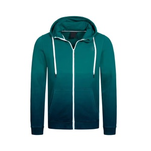 Sweat-shirt à capuche zippé pour homme, couleur unie, en molleton de coton, décontracté, pour l'automne, avec poche avant, coupe classique - Product Image 1