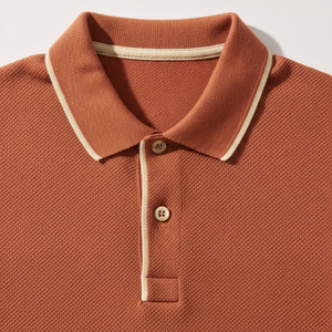 Chemise décontractée pour homme en coton tricoté respirant 100 %, manches courtes, support OEM/ODM, personnalisation par broderie ou impression sur le devant - Product Image 2