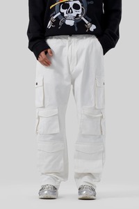 Jeans en denim tissé pour un confort quotidien - Coupe décontractée à jambe large, écologique et mi-lourds, pantalon de mode toutes saisons (hiver/printemps/été) - Product Image 3