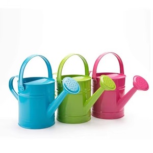Arrosoir en métal blanc très demandé avec poignée en bois, outil de jardinage durable - Product Image 3