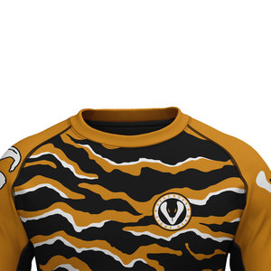 เสื้อรัดกล้ามเนื้อพิมพ์ลาย Venomous Tiger Viper สำหรับ MMA BJJ ผลิตจากผ้าสแปนเด็กซ์/โพลีเอสเตอร์ ระบายอากาศได้ดี แห้งเร็ว เป็นมิตรกับสิ่งแวดล้อม แขนยาวสำหรับผู้ชาย - Product Image 5