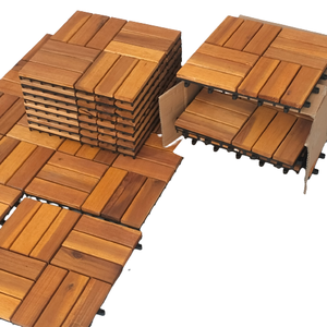 Baldosas de Madera Encajables para Terraza, Patio, Balcón, Jardín, 30 x 30 cm, Fácil Instalación, Impermeables, Resistentes al Fuego, Antideslizantes - Product Image 2