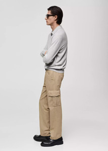 Straight-fit Casual Cargo <b>Jeans</b> 100% Cotton Corduroy Waterproof - Product Image 4