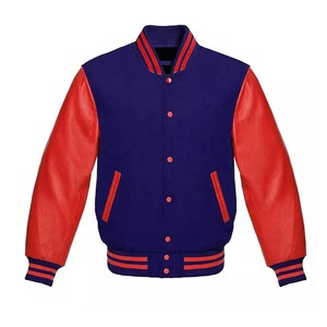 Varsity <b>Jacket</b> In Vintage Style Featuring Embroidered Patches Soft Wool fit Custom Color Blocking Made For High School Team - Product Image 1