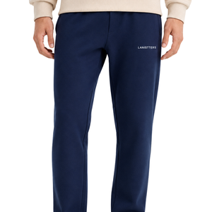 Men's Fleece <b>Trousers</b> Relaxed Straight Leg <b>Drawstring</b> Elastic Waist Casual Sweatpants with Side Pockets and Back Welt Pocket Fit - Product Image 1