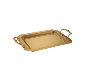 Bandeja para servir té, café y frutas, de metal, estilo árabe, decorativa, de lujo, diseño minimalista, muy vendida. - Product Image 1