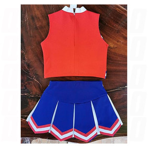 Disfraz de Animadora para Niñas, Azul, Talla Grande, Vestido de Animadora, Uniforme para Halloween, Cosplay, Fiesta, Espíritu Escolar - Product Image 3