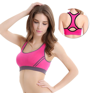 Soutien-gorge de sport sexy pour femme, coupe haute, sans couture, brodé, antichoc, respirant, en coton/bambou, pour la maison, le yoga et le fitness - Product Image 1