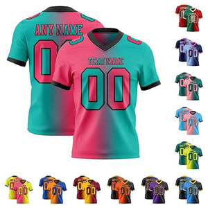 Maillots de football personnalisés sublimés pour hommes, col en V - Product Image 1