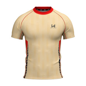 T-shirt de sport personnalisé pour homme, col rond, manches courtes, respirant, séchage rapide, sublimation, pour la gym et les loisirs - Product Image 2