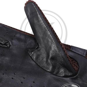 Gants de conduite unisexes en cuir véritable, pleine longueur, avec logo personnalisé, respirants, pour moto - Product Image 3