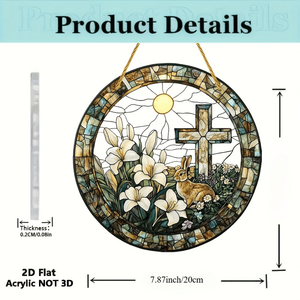 CIFbuy Acchiappasole Coniglietto Pasquale da Appendere alla Finestra, Decorazione Bohémien in Acrilico per Portico, Regalo TikTok per Servizio Ritiro Temu - Product Image 2