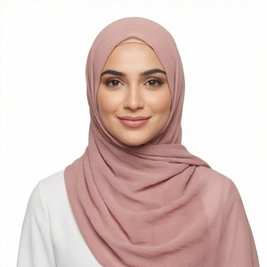 Hiyab de Chifón de Color Sólido para Mujer, Transpirable, para Uso Diario, Pañuelo Étnico de Oriente Medio - Product Image 1