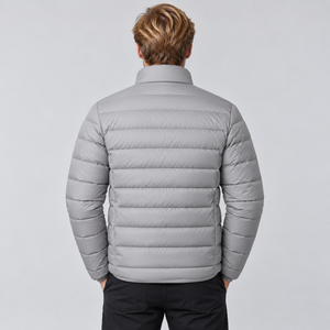 Veste d'hiver matelassée pour homme de bonne qualité, chaude, confortable, légère, pour l'extérieur, avec manches longues et col montant - Product Image 6
