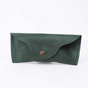 Étui à lunettes en cuir personnalisé avec logo, pochette en cuir de vachette véritable, étui de protection pour lunettes de voyage luxueux, fin et souple, LGC-0053 - Product Image 3