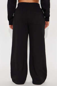 Women’s Wide Leg Sweatpants High Waist Drawstring Lounge Pants Ladies Loose Fit Fleece Sweatpants Casual Wide Leg Joggers Women - Product Image 3