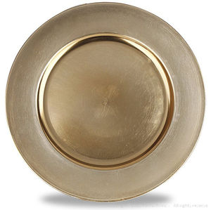 Assiette de Présentation en Acier Inoxydable Doré, Dernier Cri, pour Décoration de Table à Manger, Mariages et Usage Domestique, Forme Originale pour Servir les Plats - Product Image 1