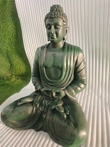 FRP Buddha Statue Military Green Color High Quality Material for Living Room Meditation Room Home Garden-Export Quality - Product Image 3
