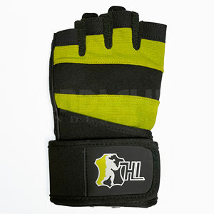 Gants de fitness unisexes personnalisables OEM pour la musculation, en PU, demi-doigts, avec sangle de poignet réglable - Product Image 5