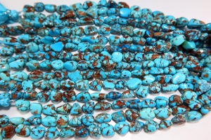 Cuentas de Turquesa Egipcia Lisa en Forma de Pepita de la marca Prince Mines, Cuentas de Piedras Preciosas Naturales para Joyería - Product Image 4