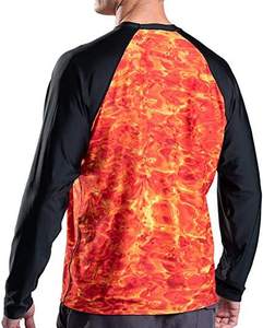 Camisa de Pesca Unisex de Manga Larga con Estampado de Agua Azul, UPF 50, Impermeable, Transpirable, de Secado Rápido, Poliéster, para Adultos - Product Image 3