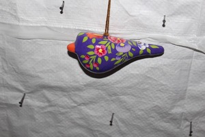 Handcrafted Kashmiri <b>Paper</b> Mache Bird Hanging Ornament – Hand Painted Floral Decorative Bird - Product Image 4