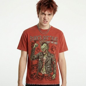 T-shirt vintage pour homme, fabricant sur mesure, motif floral tête de mort, vert foncé, coton, esthétique naturelle et horrifique, streetwear pour homme - Product Image 6