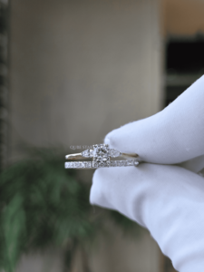 Round Lab Grown Diamond Floral <b>Cluster</b> Open Ring 0.75 Ct Gold Bypass Statement Fine Jewelry Gift for Women - Product Image 4