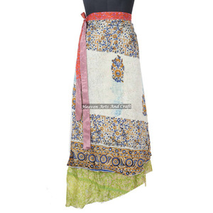 Nouvelle jupe longue en soie style bohème pour filles, sarong, artisanat Heaven Arts, élégante, multicolore, tenue d'été confortable, grande taille - Product Image 5