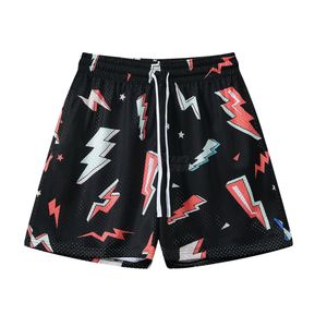 Shorts en maille pour hommes, imprimé personnalisé par sublimation, respirant, en polyester, au-dessus du genou, pour le basketball, la gym et le streetwear - Product Image 3