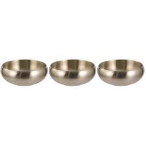 Ensemble Trio de Bols à Snacks 3 Niveaux en Acier Inoxydable Martelé avec Poignée, Moderne, Compatible Lave-Vaisselle, Luxe, Écologique, pour Condiments, Noix et Aliments Secs - Product Image 6