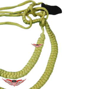 Aiguillette de hombro trenzada dorada para desfile, estilo alemán, con punta metálica - Product Image 2