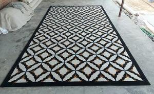 Alfombra de Lana Hecha a Mano con Diseño Floral Rojo, Alfombra de Primera Calidad para Decoración del Hogar y Sala de Estar - Product Image 3