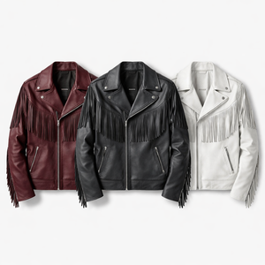 Bulk Order Men's Leather <b>Jacket</b> with <b>Fringe</b> - Custom Designs from Factory Direct Supplier - Product Image 5