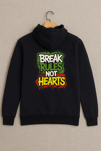 Sweat-shirt à capuche noir pour homme avec imprimé artistique arabe, style streetwear, coupe classique, en coton tricoté, logo au dos - Product Image 3