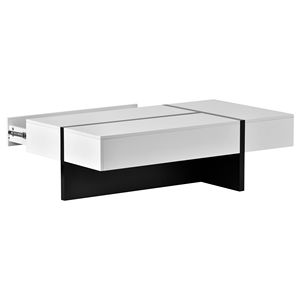 Tavolino da Caffè Moderno dal Design Rettangolare Contemporaneo, Arredamento per Soggiorno, Tavolo Centrale Lucido per Divano - Product Image 5