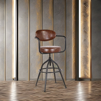 Meilleur tabouret de bar moderne réglable et pivotant, durable, en métal et cuir, pour la maison, la cuisine, la salle à manger, le salon, l'hôtel, la salle de sport, l'école, l'extérieur