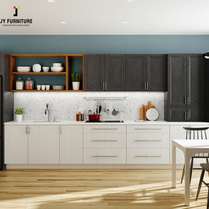 Gabinete de cocina de lujo JY Vietnam RTA, encimera de mármol de diseño europeo con cajón, accesorios deslizantes, precio - Product Image 4