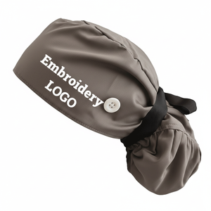 Bonnets chirurgicaux personnalisés en coton pour infirmières avec boutons, doublure en satin, chapeau médical chirurgical - Product Image 4