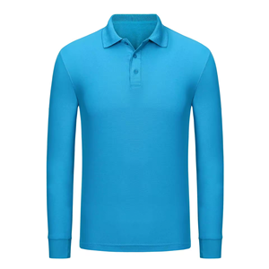 High Quality Custom Logo Men t <b>Shirt</b> Polo High Quality <b>Plain</b> Knit Unisex Rugby Long Sleeve Polo <b>Shirt</b> Men - Product Image 5
