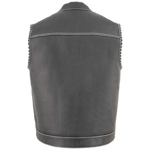 Best Quality Stylish Men's <b>Leather</b> <b>Vest</b>-Eco-Friendly Quick Dry Breathable Winter Outerwear OEM Service Casual Style - Product Image 2