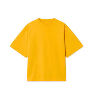 T-shirt en jersey de coton surdimensionné pour homme, respirant, coupe décontractée, haut d'été décontracté à manches courtes, personnalisable OEM, vente en gros, tee-shirt à épaules tombantes - Product Image 1