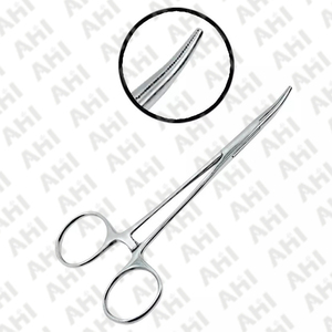 Pinces à moustiques courbées manuelles AHI en acier inoxydable allemand de haute qualité, à usage chirurgical, avec verrouillage, réutilisables, certifiées CE - Product Image 2
