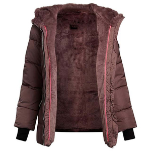 Custom Made Women Hooded Winter Warm Thick <b>Zip</b>-<b>Up</b> Solid Color Women Padded Puffer <b>Jacket</b> Puffer <b>Jacket</b> - Product Image 5