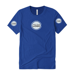 T-shirt uni en mélange de coton et de polyester CVC, doux au toucher, couleur chinée, pour le marché américain - Product Image 1