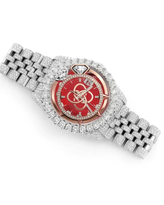 นาฬิกาข้อมือผู้ชายสไตล์หรูหราประดับเพชรโมอิสซาไนต์ สายสแตนเลส - Product Image 1