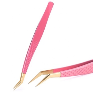 Pointed Curved Tweezers Precision Eyebrow & Eyelash Extension Tool for False Lash Application Stainless Steel Tweezers - Product Image 4