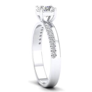 Anillos REYES Solitaire de Plata de Ley 925 con Corte Redondo de 0,97 Quilates de Moissanita para Mujer, Diseño Original, Regalo de Boda, Joyería Fina - Product Image 3